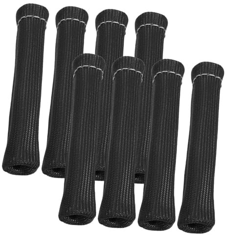 Gatuida 8-teiliges Zündkerzen-set Thermische Zündkerzenabdeckung Schwarz Autoteil Aus Fiberglas