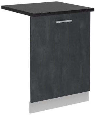 Vicco Pannello frontale della lavastoviglie R-Line, Calcestruzzo nero, 60 cm, PL Antracite