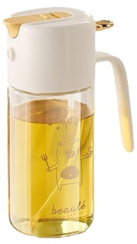 Rociador de aceite de vidrio y dispensador, botella de aerosol de aceite de oliva - Rociador de de aceite de vidrio de 550 ml - Gadgets de cocina de anillos de sellado incorporados para el