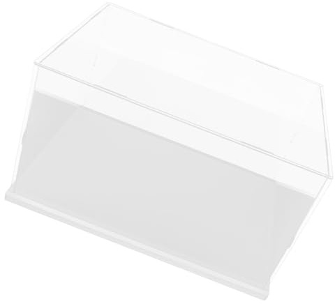 Acryl Vitrine Transparente Kasten für Sammlerstücke, Beweglich | Hochtransparent, Schützt Sammlerstücke, für Manuelle Modellaufbewahrung, Zuhause, Weiß, Modern