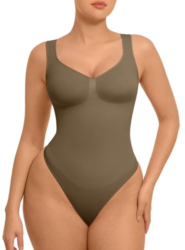 FeelinGirl Shapewear Bodysuits für Damen formender Body Shaper mit starker Bauchweg Effekt Shaping Funktion und Bauchkontrolle nahtlose und String Body bodysuit