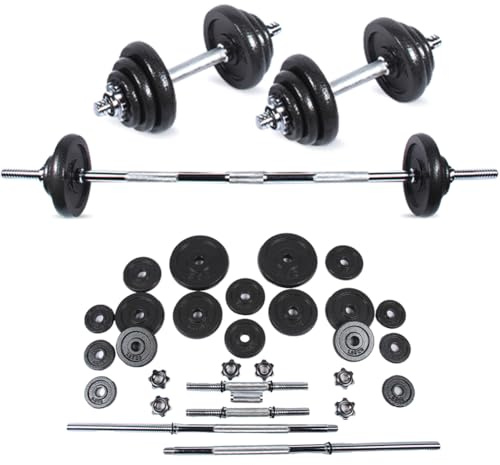 SPORTINATOR® Machine Hantel Set mit Koffer – Kurzhantel oder 2-in-1 Hantelset (15–40 kg) – Gusseisen & Stahl – Für effektives Ganzkörpertraining zu Hause oder unterwegs
