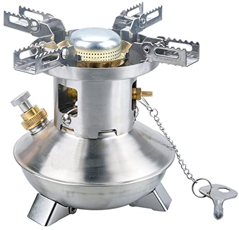 Réchaud à essence pour camping en plein air, randonnée, aventure, acier inoxydable épais, petit et facile à transporter