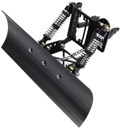 Oshhni Spazzaneve in Metallo RC 1/18 Spazzaneve in Lega di Alluminio per Camion per TRX4M Veicoli RC Auto Fai da Te, Nero