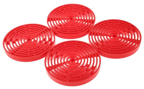 Hohopeti 4pcs Aquarium Divider Tray Plastic Grid Filter Isolation Boards with Vibration Dampening Rings Even Water Flow for Fish Tank Accessories