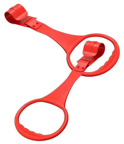 BAZEITFLOW Anillas de Entrenamiento para Bebés 2 Unidades Asas ABS Rojas Soporte Seguro para Aprender a Caminar en Parque Infantil y Cuna Ayuda para Fortalecer Piernas y Brazos
