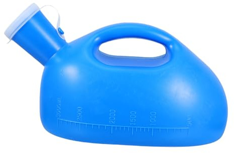 GARVALON Orinatoio Uomo Portatile da 3000ml con Coperchio Antigoccia in Plastica, Design Ergonomico e Capacità Elevata per Ospedale e Viaggi