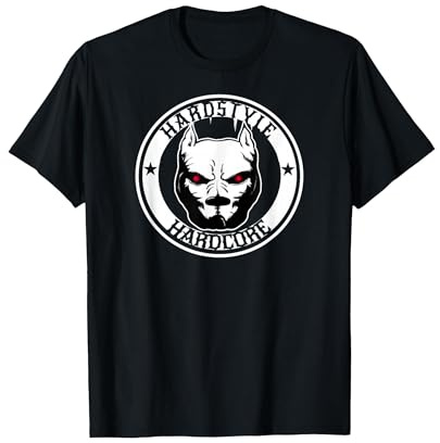 Hardcore Hardstyle Gabber Satan Dog Demoníaco Camiseta Camiseta