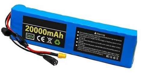 Batteria Al Litio Da 36 V E 20 Ah Per Biciclette Elettriche, Batteria Al Litio Da 36 V Per Biciclette Elettriche (10S3P), Adatta Per Motociclette Elettriche E Biciclette Elettriche T+DC 36V 20AH,T+DC