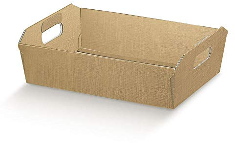Publilancio srl SETA ORO Vassoio Cesto in cartone 35x26x7 cm