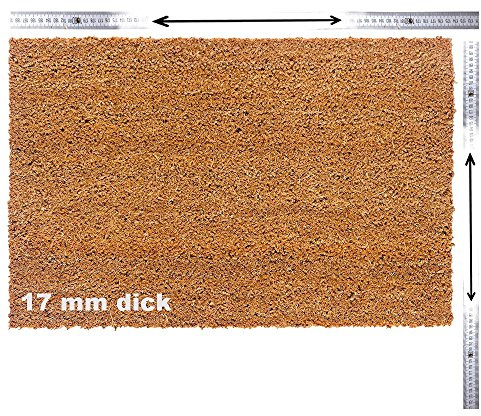 Kokosmatte nach Maß | Kokos Fußmatte mit Zuschnitt auf Maß | Stärke: 17 mm, Breite: bis 120 cm, Länge: bis 300 cm | ab 19,24 € | gewählt: 61-80 cm breit, 60-100 cm lang