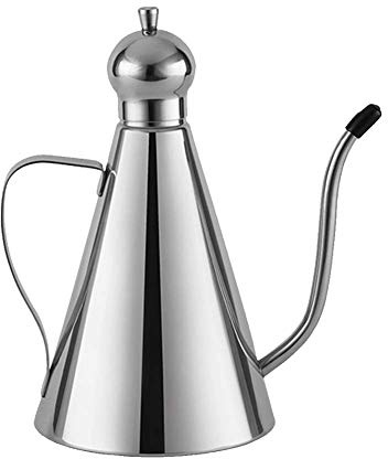 Oliva Olio Dispenser, Acciaio Inox Oliva Olio/Aceto/Salsa Oliera Bottiglia di Olio con Drip-Free Bocca a Perfetta Tenuta Oliva Olio con Beccuccio Bottiglia - Come da Foto, 500ml