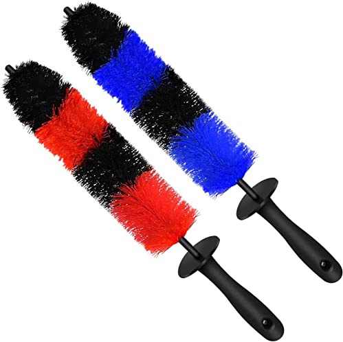 Linkhood 2-Pack Master Wheel Brush, Easy Reach Wheel and Rim Detailing Brush 18’’ Long Soft Bristle, Car Wheel Brush, Rim Tire Detail Brush,Multipurpose use for Wheels,Rims,Exhaust Tips,Motorcycles