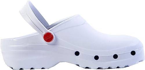 REPOSA Zoccoli Sanitari Modello Light One, Zoccolo Professionale con Suola in Gomma Antiscivolo SRC, Laccetto Ribaltabile, Suola Antibatterica e Plantare Anatomico, Materiale Ultra Leggero