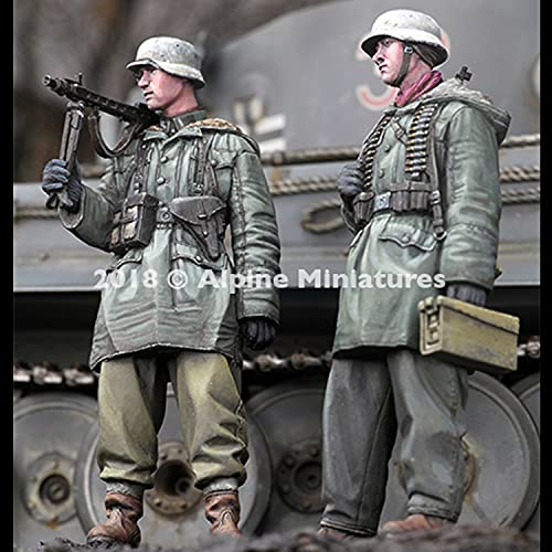 PANGCHENG 1/35 MG Team am Kharkov Set, mit 2 Köpfen, Resin Model Soldier GK, militärisches Thema des Zweiten Weltkriegs, unmontiertes und unbemaltes Kit
