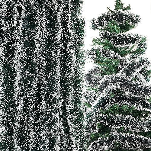 BETESSIN 6×2M Weihnachten Lametta Girlande Weihnachtsbaum Lametta Girlande Glänzend Weihnachtslametta Hängende Deko für Weihnachten Hochzeit Geburtstag Party