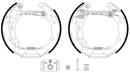 HELLA 8DB 355 038-121 Bremsbackensatz - R1385 - Bremssystem: Bosch | Kompatibel mit: DACIA LOGAN II, SANDERO II, RENAULT CLIO II, CLIO II Kasten/Schrägheck, CLIO IV, CLIO IV Kasten/Schrägheck
