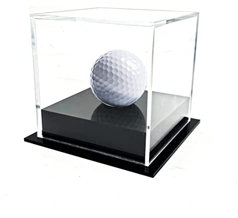 Universal Ball Acrylic Showcase,Display case Cube Box for a Golf ball hole in one, Baseball, Tennis Ball, Snooker Ball, 10x10x10cm