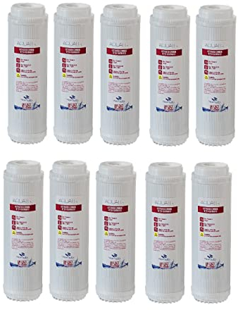 10x Aquati granular Activated Carbon Cartridge GAC 10” Standard Water Filter for Reverse Osmosis, HMA and Drinking Water Purification Systems.
