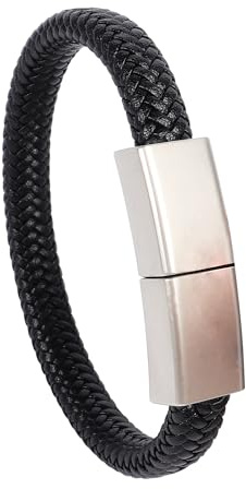 USB Flash Drive Leather Wristband Shape 128GB USB 2.0 U Disk Braided Rope Bracelet Memory Stick Portable Metal Data Storage Thumb DriveUSB Jump Drive for Laptop PC SmartTV Car Audio Music Player