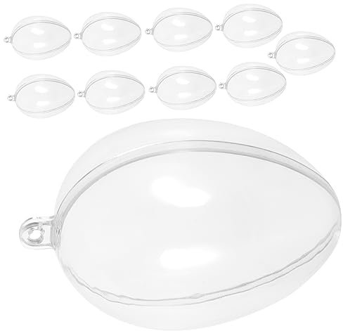 Zerodeko 10st Leere Pralinenschachtel Befüllbare Kugelornamente Klare Ausfüllbare Ornamente Kaugummibehälter Befüllbare Eierkugel Transparente Leere Eier Plastik Dekorative Kugel Hochzeit
