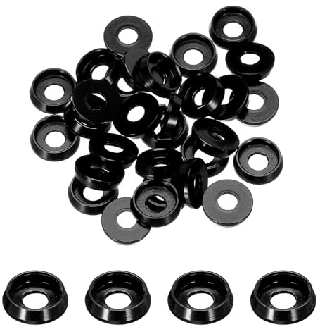 QUARKZMAN Rondelles Coniques M3 Avec Tête en Forme de Coupe, Diamètre du Trou 3 mm/0,12, Rondelles en Aluminium pour Vis RC/FPV/PC/Drone/Accessoires Mécaniques, Lot de 30 (Noir)