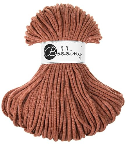 Bobbiny Makramee-Schnur geflochten, 5 mm, Terrakotta, 100 m