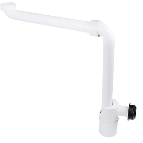 EpheyFIF Trap Sink Space-Saving Sink Waste Trap For The Bathroom Washbasin Siphon With Adjustable Sink Waste Trap, Hair Filter, Leak Proof Seal Waste Trap Drain Down Hose (White)
