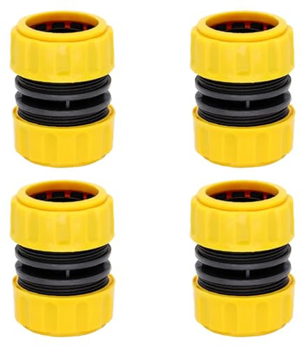 SagaSave Gartenschlauchverbinder, DN25 Schlauchend-Schnellverbinder, Schnellschlauchadapter, Gartenschlauch-Armaturen-Set, Schlauchreparatur-Ersatzverbinder, Schlauchverlängerungsverbinder, 4 Stück