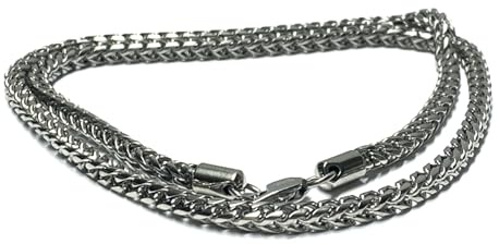 Kette Edelstahl glänzend robust Halskette Fuchsschwanz Kette Collier 55cm