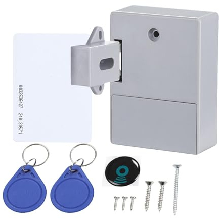 Cerradura electrónica para armario, cerradura de armario segura - Cerradura magnética para cajones RFID | Cerradura de seguridad inteligente sin taladrar para la seguridad del hogar para cajones y
