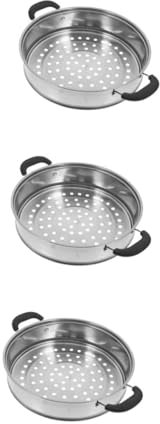 TOPBATHY 3 Piezas De Vapor De Acero Inoxidable Para Cocinar A Vapor Olla Arrocera Cesta De Vapor Cesta De Vapor China Sartén Con Tapa Cesta De Vapor Olla De Vapor Soporte Para