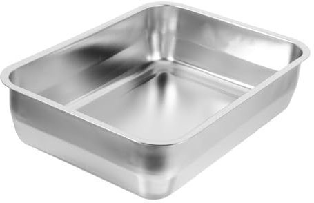 TIDTALEO Stainless Steel Roasting Pan Grilled Tray for Fish Oven Safe Lightweight Deep Design for Even Cooking for Baking and Serving