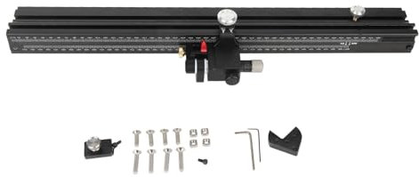 Jauge à onglet de précision, système de jauge à onglet pour scie à table en alliage d'aluminium avec échelle double face, plage d'angle de 0 à 70 degrés, pour le travail du bois, le bricolage et le