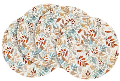 Artoid Mode Blätter Pflanzen Herbst 4er Set Platzsets, 37cm Küche Tisch Dekoration Drinnen Urlaub Party Dekor