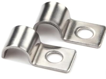 30 Stück Kabelschellen Metall, Mit 30 Schrauben Edelstahl 304 Rohrbefestigung Einzelloch U-Rohrschellen Befestigungsschelle Zur Befestigung Von Rohren für Schraubbar Kabel Ø 6-7 mm Silber