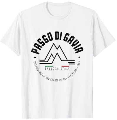 Passo Di Gavia Italy Mountain Pass Road Bike Cycling T-Shirt