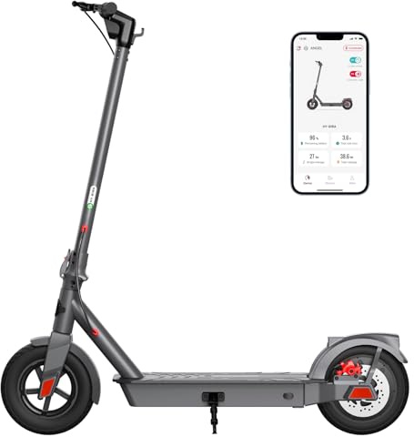 SISIGAD Trottinette Électrique Adulte 10 Pouces Electric Scooter avec App, Portée Maxi 42km Batterie 36V 10.4AH Trottinette Électrique Pliable avec Vitesse Maxi 25km/h Moteur 350W, avec Double Frein