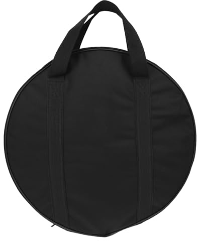 Hemobllo Funda Pandereta para Gong, Bolsa de Transporte de Tela Oxford Negra, Ligera y Portátil, Cremallera Antioxidante para Proteger Instrumentos