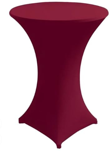 Gastro Uzal Stehtischhusse Zürich für Stehtische, Überwurf, Tischhusse (Bordeaux, ⌀ 80 cm)