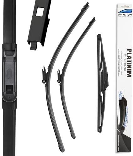 Wiptron Platinum Wiper Blade Set fits: VAUXHALL ZAFIRA (Jul 2005 to Dec 2015) Durable, Aerodynamic Front and Rear Wiper Blades with Consistent All-Climate Efficiency