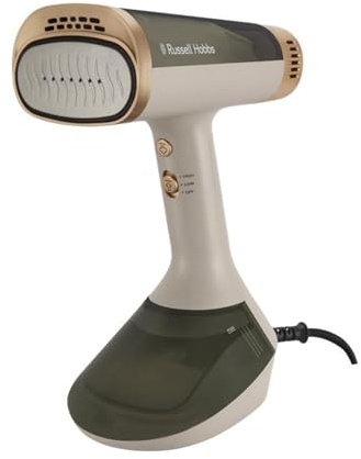 Russell Hobbs plancha vertical con succión tejidos [1500 W, 24 g/min de vapor] (3 configuraciones de vapor y succión, depósito de agua de 200 ml, calentamiento en 35 s.,cerámica 28551-56