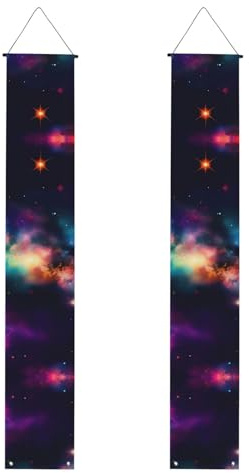 Bunter Galaxie-Druck, Veranda-Banner, Outdoor-Banner, Thanksgiving-Dekorationen, für alle Feiern