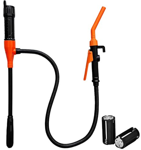 VEGOATY 2.4 GPM Pompa di trasferimento del liquido a batteria: pompa tanica rimovibile a gas elettrico, pompa di trasferimento elettrica per acqua, olio leggero e diesel in garage e giardino