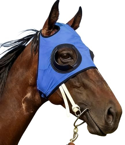 Kixolazr Augenschutz Haube - Atmungsaktive Mesh Blinker mit Luftzirkulation,Blinker Für Augen - für den Einsatz im Stall und Sport bei Wettkämpfen Training Geschwindigkeitsevents