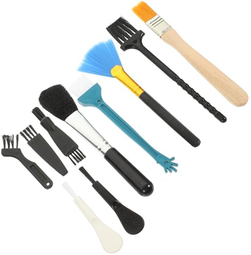 Alipis Kit Spazzole per Pulizia Tastiera Computer 10 Pezzi Set Setole Morbide in Pa e Pp per Rimuovere Polvere e Scaricare Elettricità Statica, per Laptop e Dispositivi Elettronici