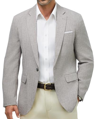 Men's Casual Blazer One Button Suit Jacket Regular Fit Sport Coat L