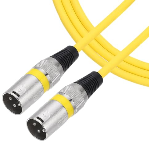 QUARKZMAN 1m/3ft 3 Pin XLR Male Zu Male Mikrofonkabel XLR Audio Professioneller Adapter Mikrofonkabel Für Bühnenstudio PA-Systeme Gelb