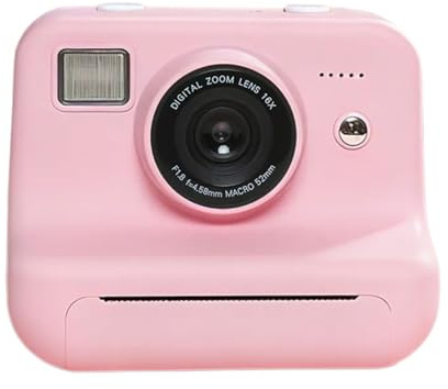 Macchina fotografica istantanea per bambini, con 4 rotoli di carta fotografica, resistente, struttura in metallo per attività all'aperto