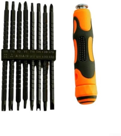 Set di cacciaviti magnetici 17 in 1 con punte in acciaio al cromo vanadio per torx triangolo Y forma U e riparazioni incrociate su computer elettrodomestici dispositivi digitali piccoli strumenti di